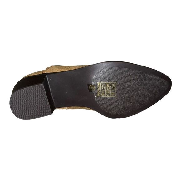 Journee Collection Scalloped Edge Tan Booties - Picture 6 of 8